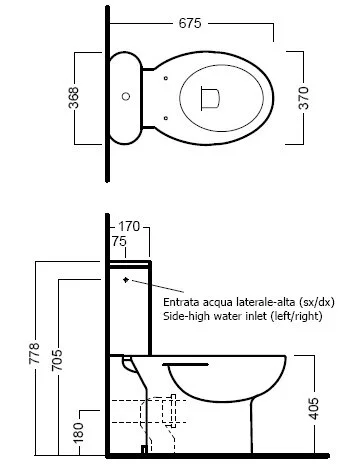 Напольный унитаз Hatria Erika Pro YXBQ 01