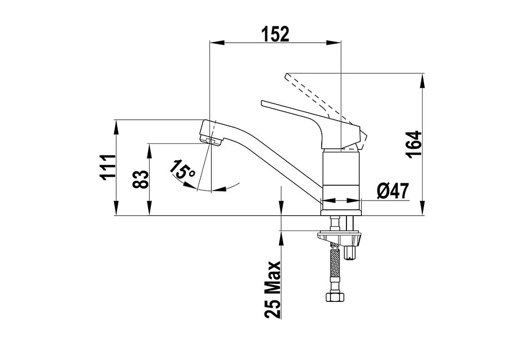 Смеситель для раковины Teka Alcudia 4637662C0 хром