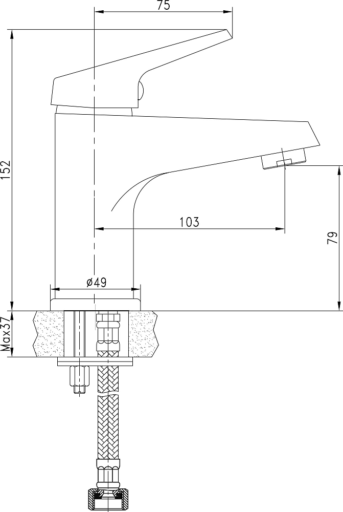 Смеситель Aquanet Round Handle SD90703 для раковины