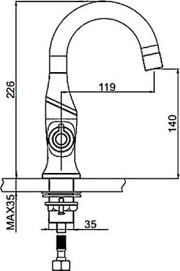 Смеситель для раковины Gappo Stella G1049