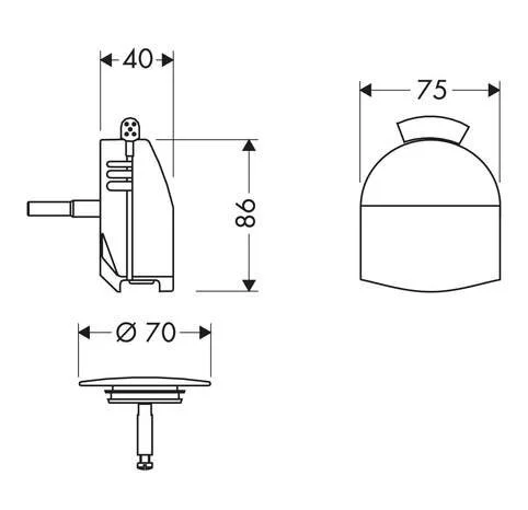 Накладка для слива-перелива Hansgrohe Exafill 58127000 хром