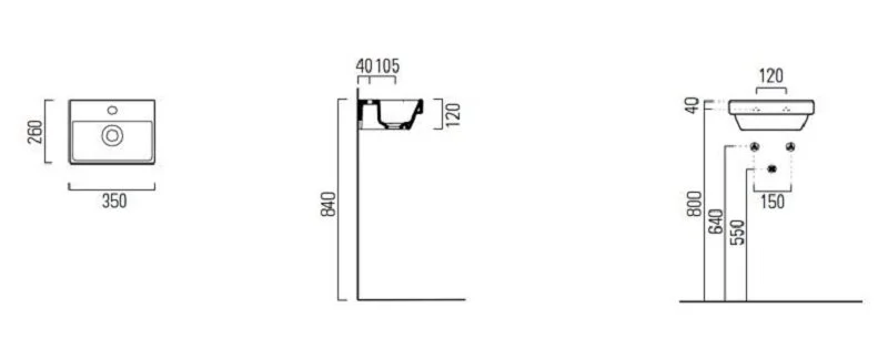 Раковина GSI Norm 865011/FLAVABO белый