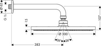 Верхний душ Hansgrohe Raindance AIR 27493000