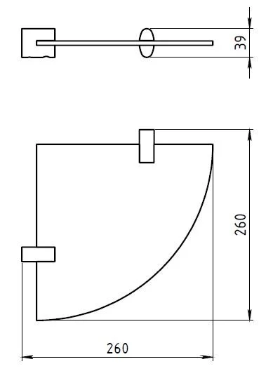 Полка Novaservis Novatorre 10 0035.0 хром