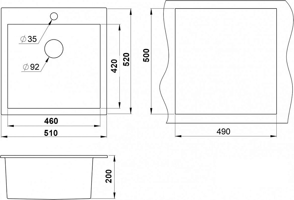 Кухонная мойка Emar EMQ-1510.Q Агат