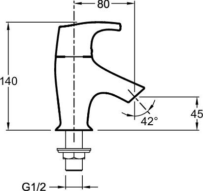 Кран для для холодной воды Jacob Delafon Symbol E12831-4-CP, хром