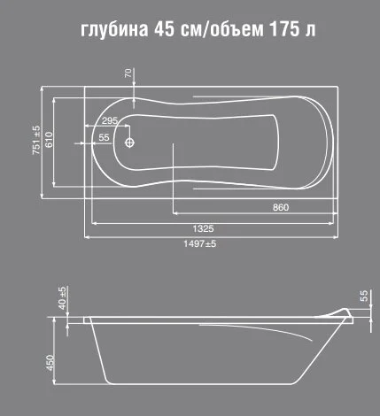 Акриловая ванна Jika Floreana 2.3374.0.000.000.1 белый