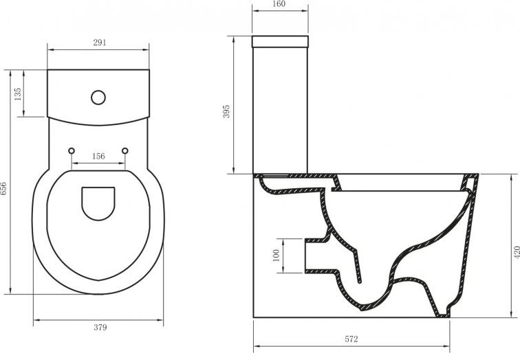 Бачок для унитаза BelBagno Sabrina BB122T подвод снизу бачка