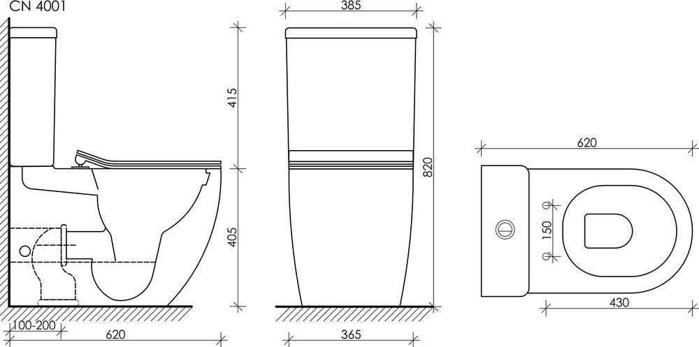 Бачок для унитаза Ceramica Nova Metropol CN4001-T