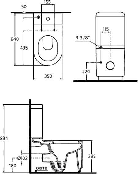 Унитаз-компакт Ideal Standard Moments K311401 с бачком K403901