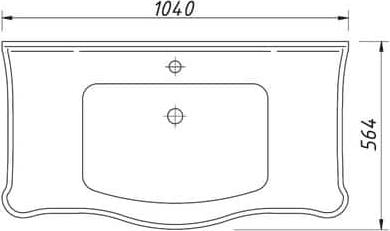 Раковина 100 см Caprigo AB-9100