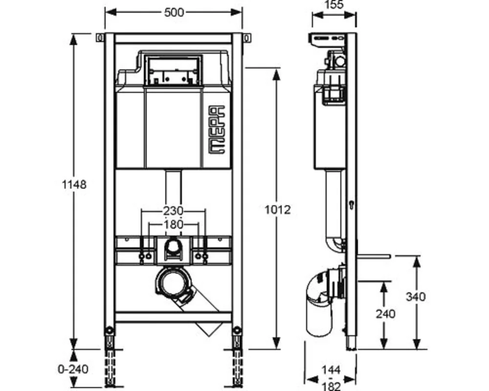 Комплект 6 в 1: 514306 M2: Инсталляция Mepa VariVIT A31 514306 + Унитаз подвесной Galassia M2 5245 35 x 55 см, сиденье SoftClose 5245