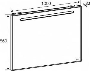 Зеркало 100 см Roca Gap ZRU9302809 с подсветкой