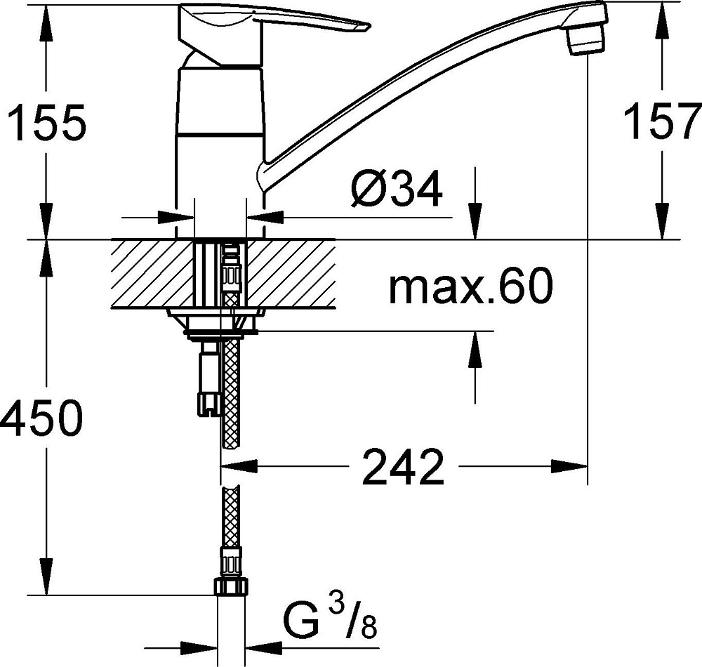 Смеситель для кухонной мойки Grohe Wave 32442000