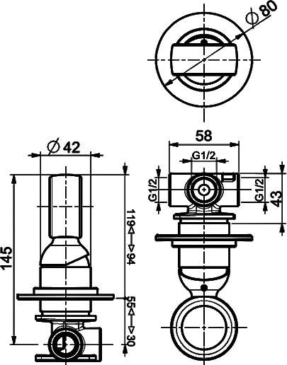 Смеситель Webert Opera OA880101985 с внутренней частью графит