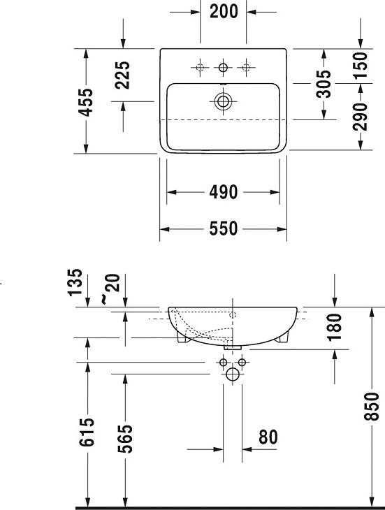 Раковина Duravit ME by Starck 0378550000