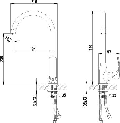 Смеситель Lemark plus Shape LM1705C для кухонной мойки