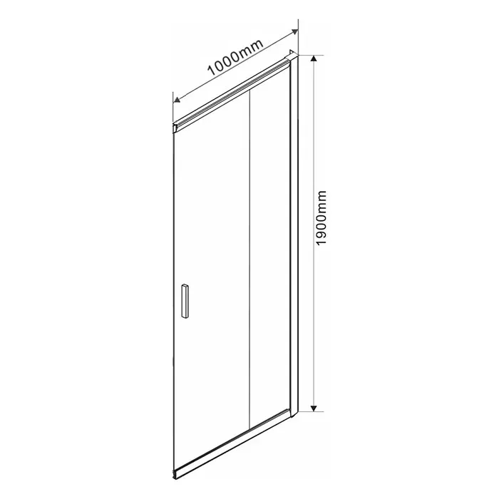 Душевая дверь Vincea Garda VHC-1G100CLB 100 см, профиль черный, стекло прозрачное