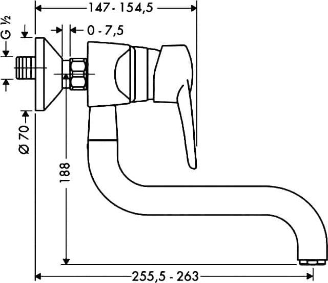 Смеситель для кухни Hansgrohe Metropol 14840000, хром