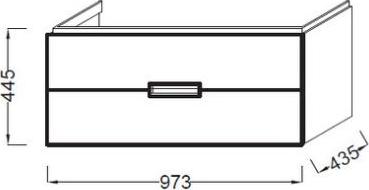 Тумба под раковину 95 см Jacob Delafon Reve EB1136-G1C белый