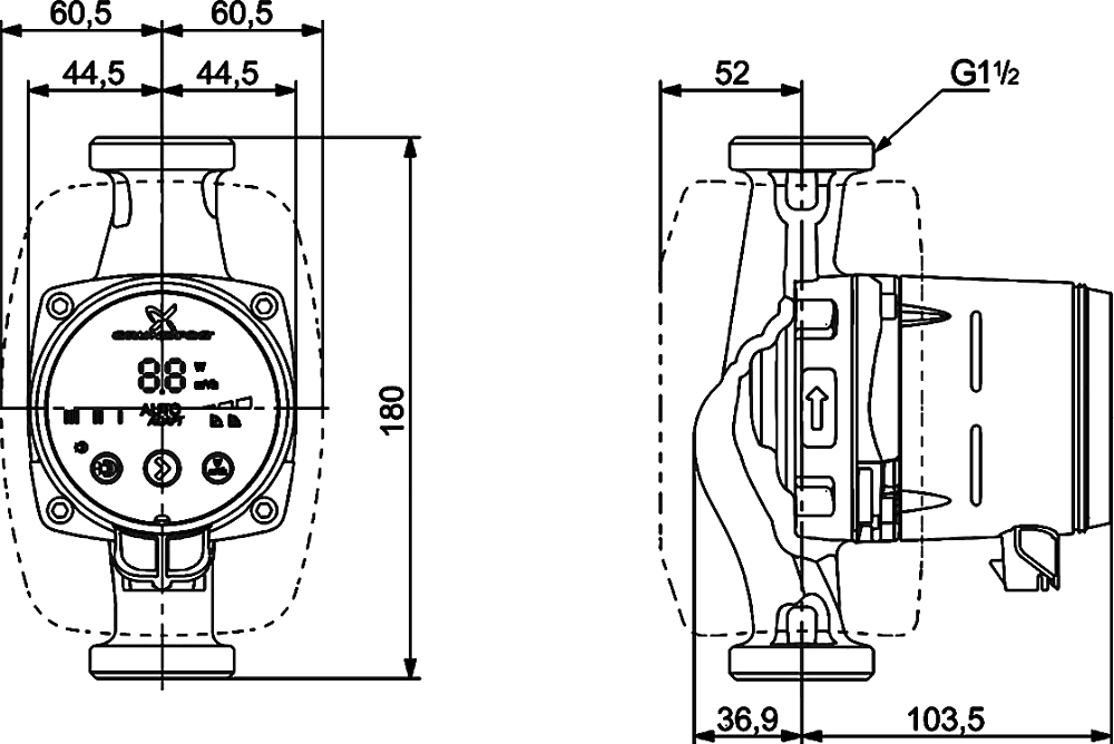 Циркуляционный насос Grundfos Alpha2 25-40 N 180