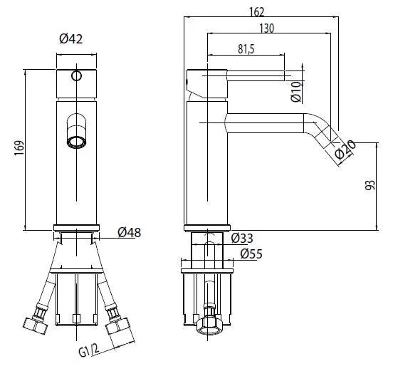 Смеситель для раковины M&Z MZ-Expo MZE00200 хром