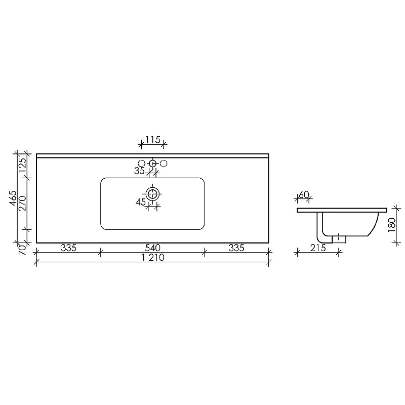 Раковина накладная Ceramica Nova Element CN7006MB черный