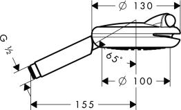 Ручной душ детский 100 mm Hansgrohe Raindance S 28545000