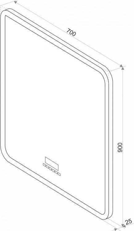 Зеркало 700х900 Misty Cтайл G LUX ЗЛП451