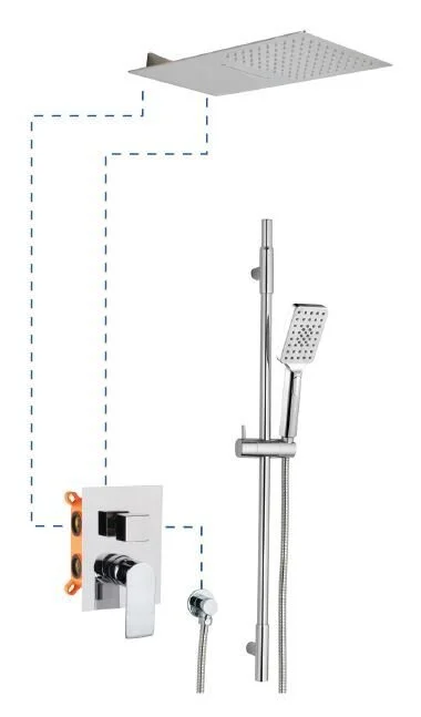 Душевая система AQG Alpha 19ALPEC31802 хром