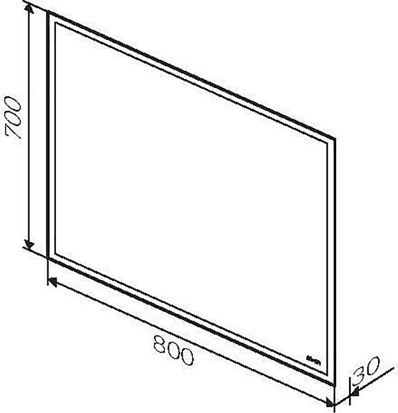 Зеркало AM.PM Gem 80 M91AMOX0801WG с подсветкой