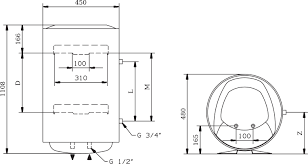 Настенный накопительный электрический водонагреватель PRO1 R ABS 65 V SLIM 3700525