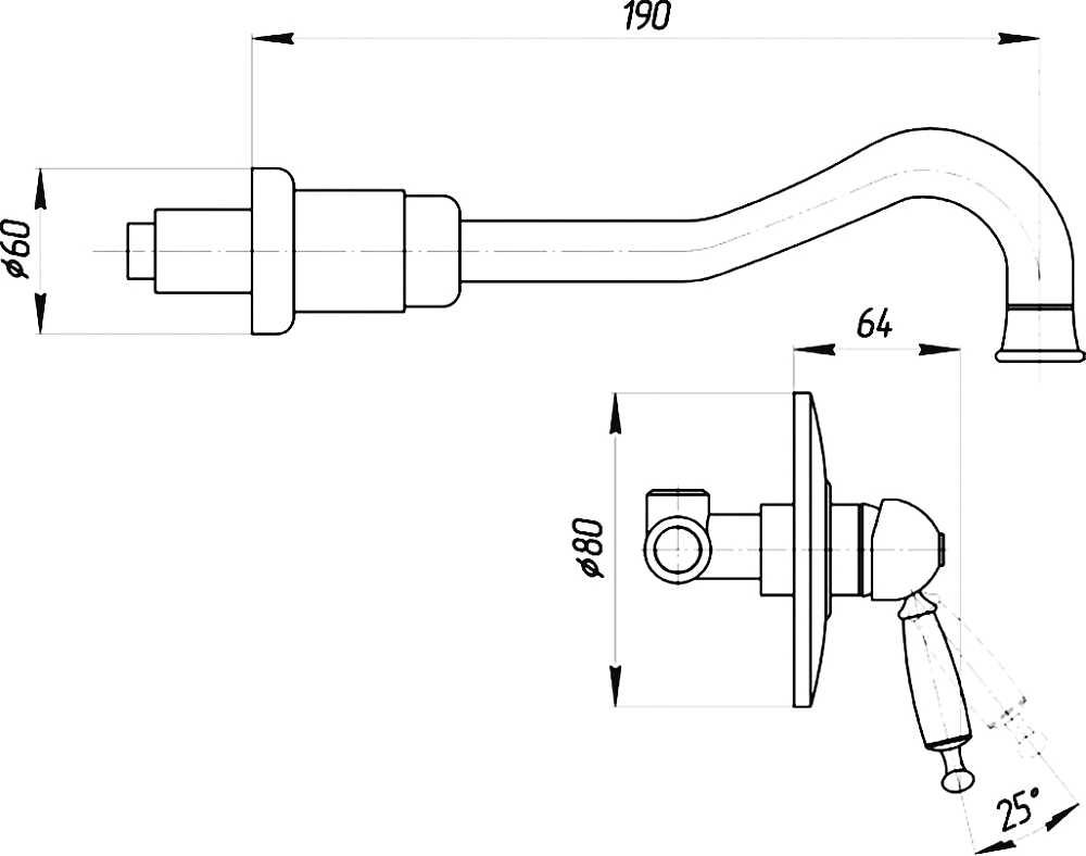 Смеситель Migliore Oxford ML.OXF-6345 Bi CrDo с внутренней частью