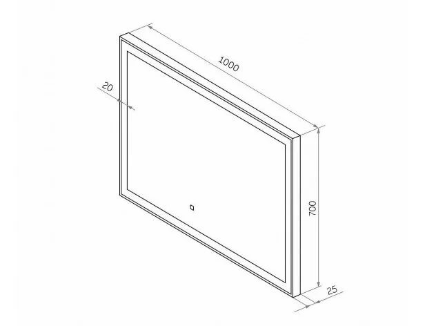 Зеркало Континент Frame Silver ЗЛП83 серый