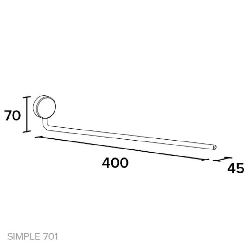 Полотенцедержатель Koin Simple SI701 хром