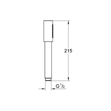 Ручной душ Grohe Sena Stick 28034LS0 белая луна