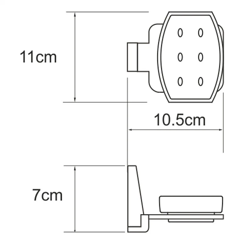 Мыльница WasserKRAFT Lopau К-6000 K-6029 хром;белый