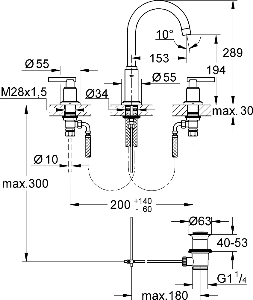 Смеситель для раковины Grohe Atrio Jota 20009000