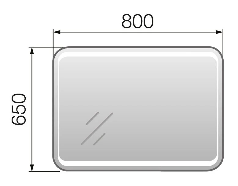 Зеркало Marka One Eco У52208 белый