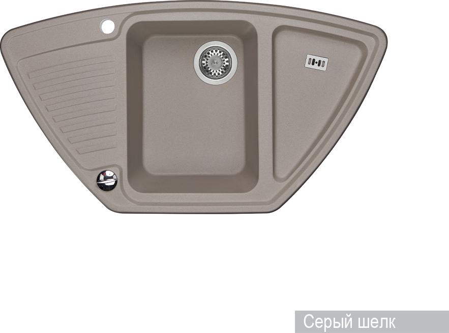 Кухонная мойка Aquaton Лория 52 1A715032LR250, серый