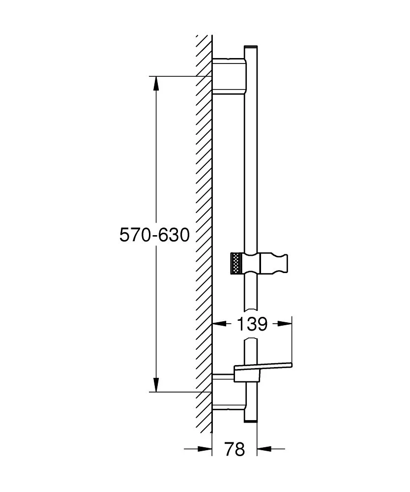 Штанга душевая Grohe Rainshower 26602000 хром