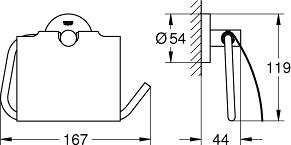 Держатель туалетной бумаги Grohe Essentials 40367A00 тёмный графит, глянец