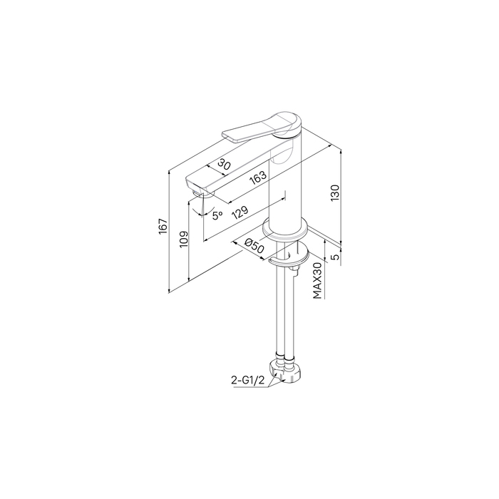 Смеситель для раковины Iddis Parker PARSB00i01 хром