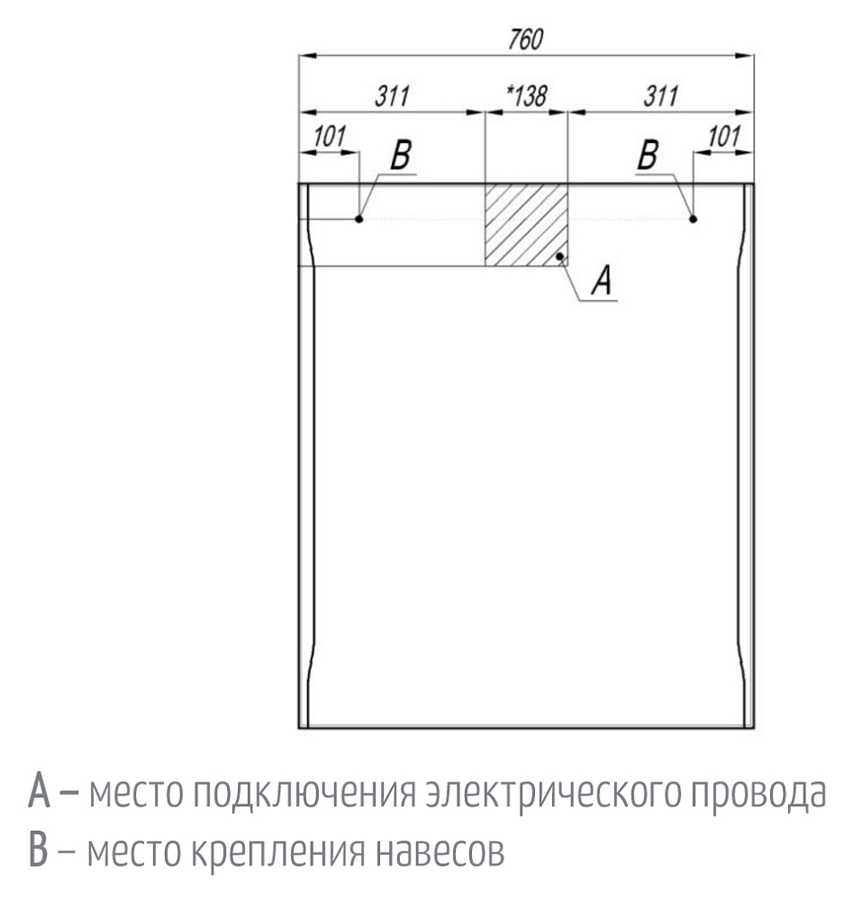 Зеркало Aquaton Мэриленд 76 1A199602ME010