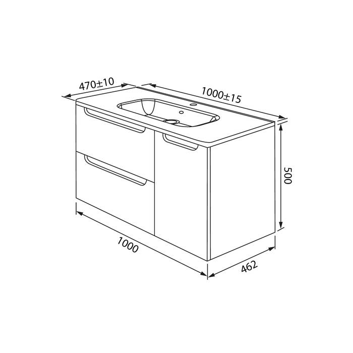 Тумба с раковиной Iddis Edifice EDI10W1i95K