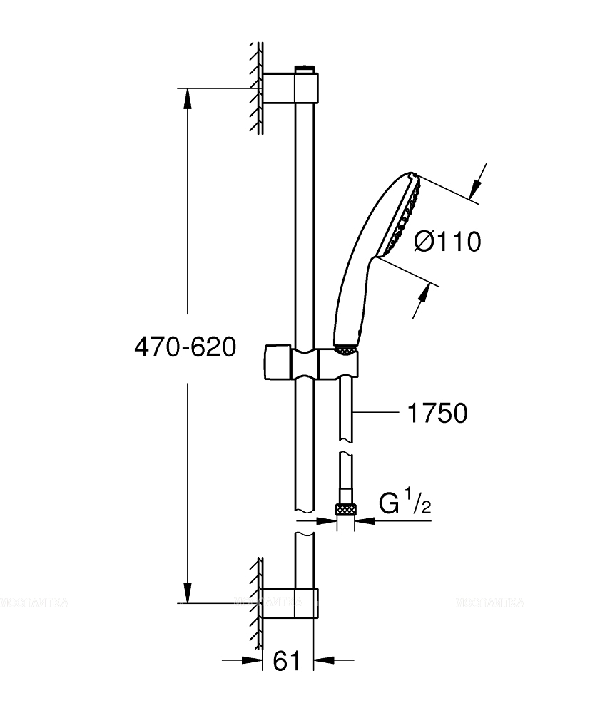 Душевой гарнитур Grohe Tempesta 27924003 хром