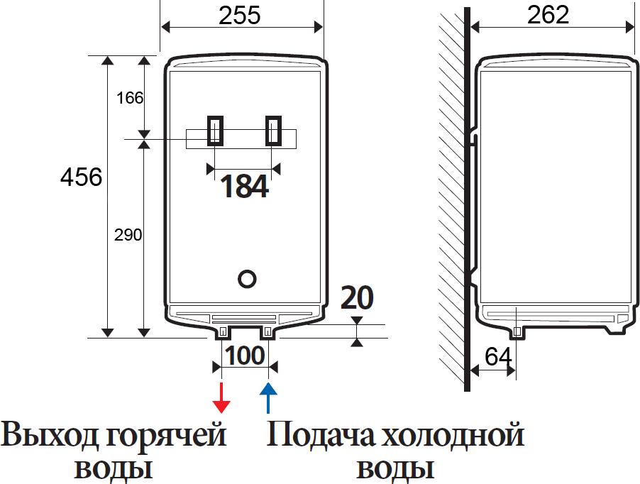 Водонагреватель Atlantic OPro Small 10 RB установка над раковиной