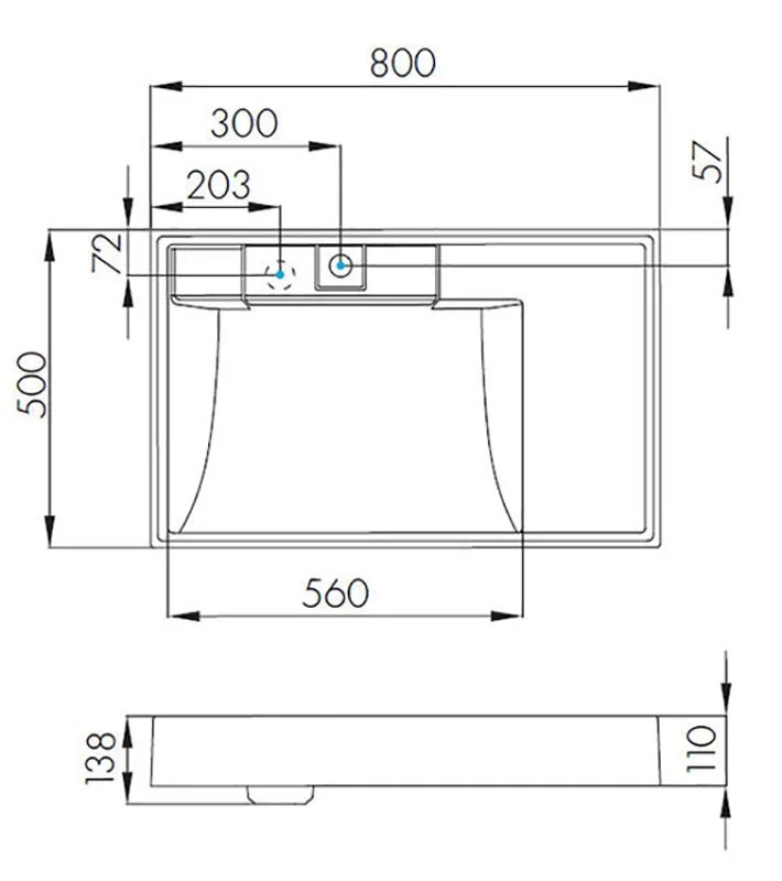 Тумба с раковиной Aquaton Лондри 1A2361K0LH010 белый