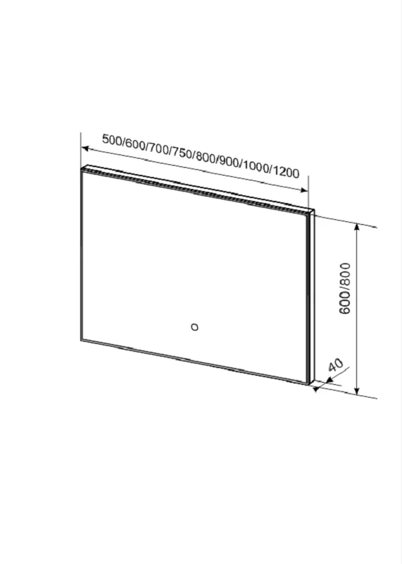 Зеркало SanVit Панорама zpan100/80bl черный