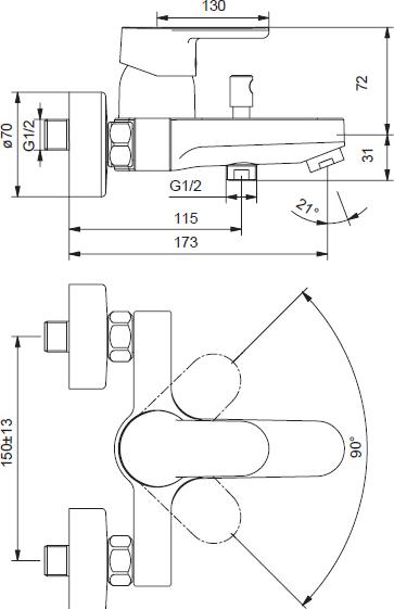 Комплект для ванной Ideal Standard Vito B1132AA